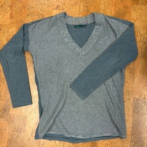 Prana V Nexk Sweater Denim Blue